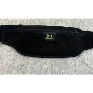 Amphipod Running Waist Pack | Black Adjustable Belt Zip Pocket Fitness Storage